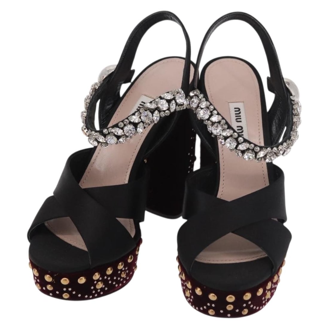 Miu Miu Bordeaux Velor Womens High Heels with Dust Bag Box: Miu Miu Bordeaux Velor Womens High Heels with Dust Bag Box Authentic Miu Miu women's high heels in bordeaux velor, made in Italy. This pair includes the dust bag and item box. Condition is AB, describ