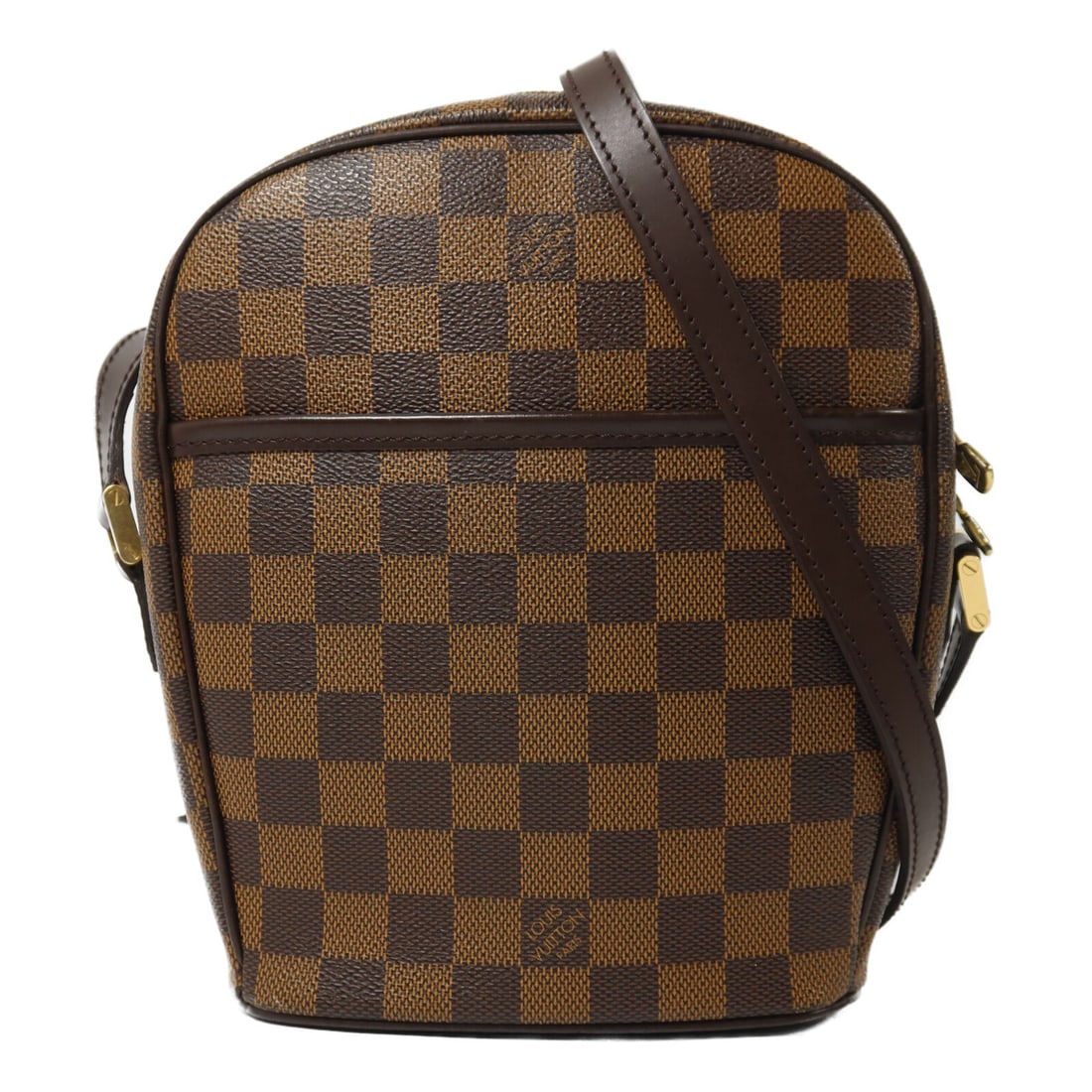 Louis Vuitton Ipanema PM Shoulder Bag Damier Brown N51294: Louis Vuitton Ipanema PM Shoulder Bag Damier Brown N51294 Louis Vuitton Ipanema PM shoulder bag in Damier Ebene and brown PVC coated canvas. This women's bag features a shoulder strap with a drop of 1