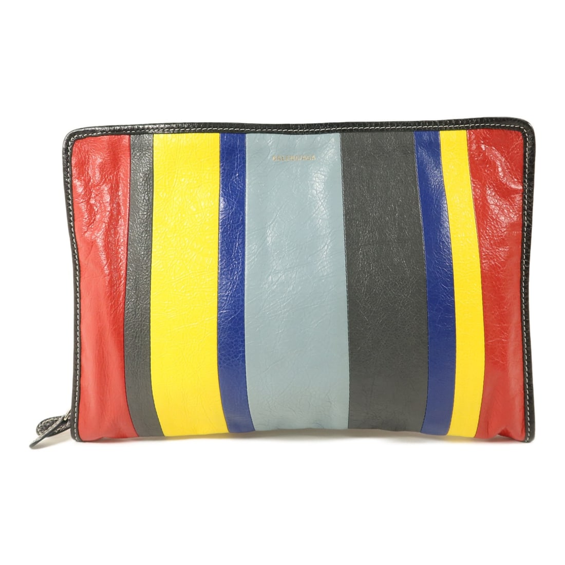 Balenciaga Bazar Calfskin Clutch Pouch Black Multicolor SHW (1 of 13)