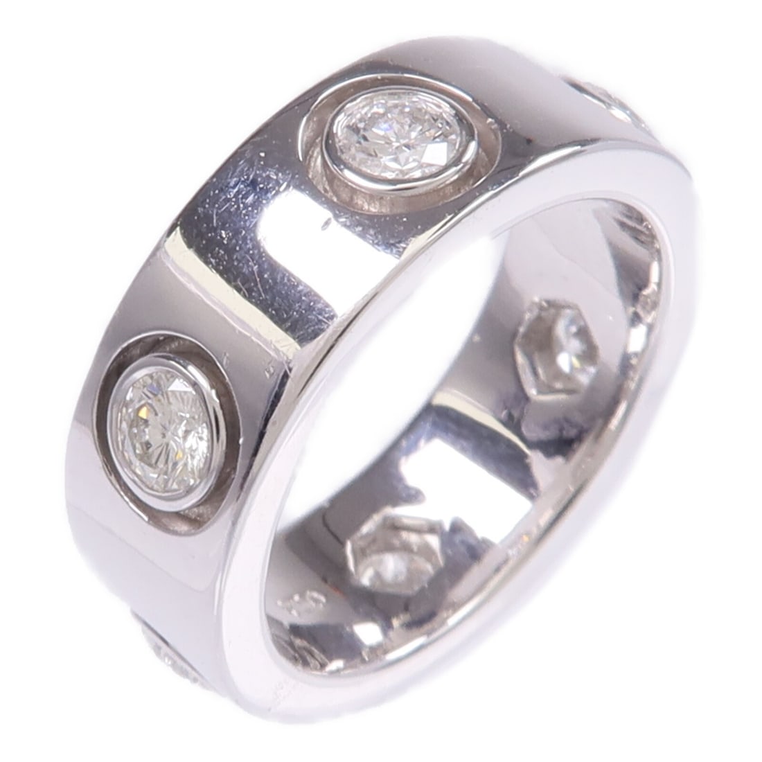 18K White Gold Diamond Ring Brand JEWELRY Size 5.25 (1 of 7)