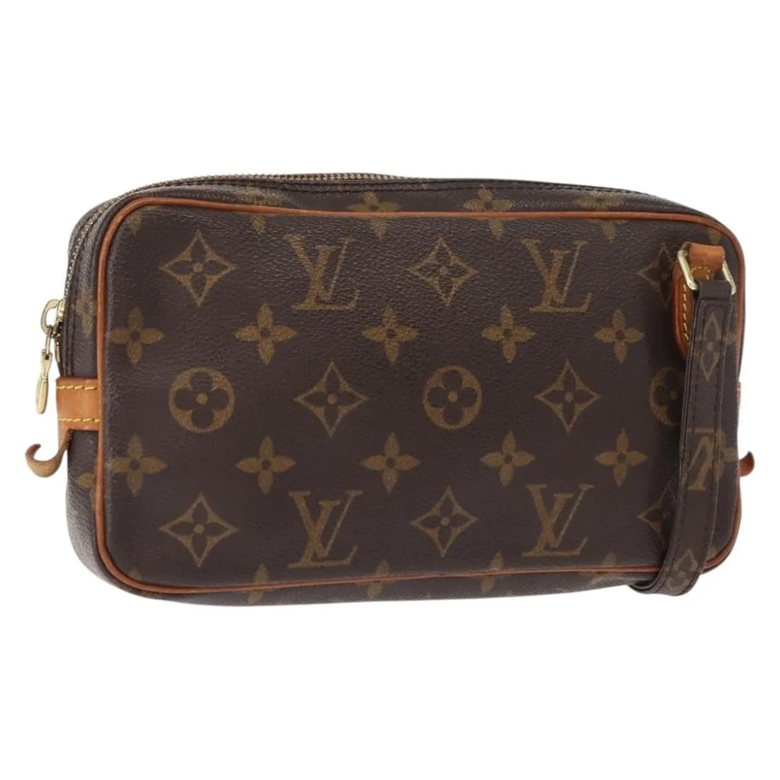 Louis Vuitton Monogram Canvas Pochette Marly Bandouliere Shoulder Bag: Louis Vuitton Monogram Canvas Pochette Marly Bandouliere Shoulder Bag This Louis Vuitton Pochette Marly Bandouliere is a women's shoulder bag crafted from brown monogram canvas. It features a compact 