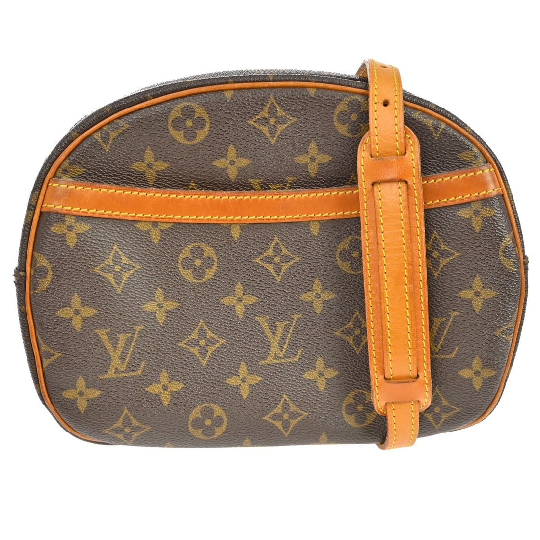 Louis Vuitton Blois Monogram Canvas Crossbody Bag M51221: Louis Vuitton Blois Monogram Canvas Crossbody Bag M51221 Louis Vuitton Monogram Blois crossbody bag in brown Monogram canvas and leather, made in France. This vintage medium-sized bag features a zip c