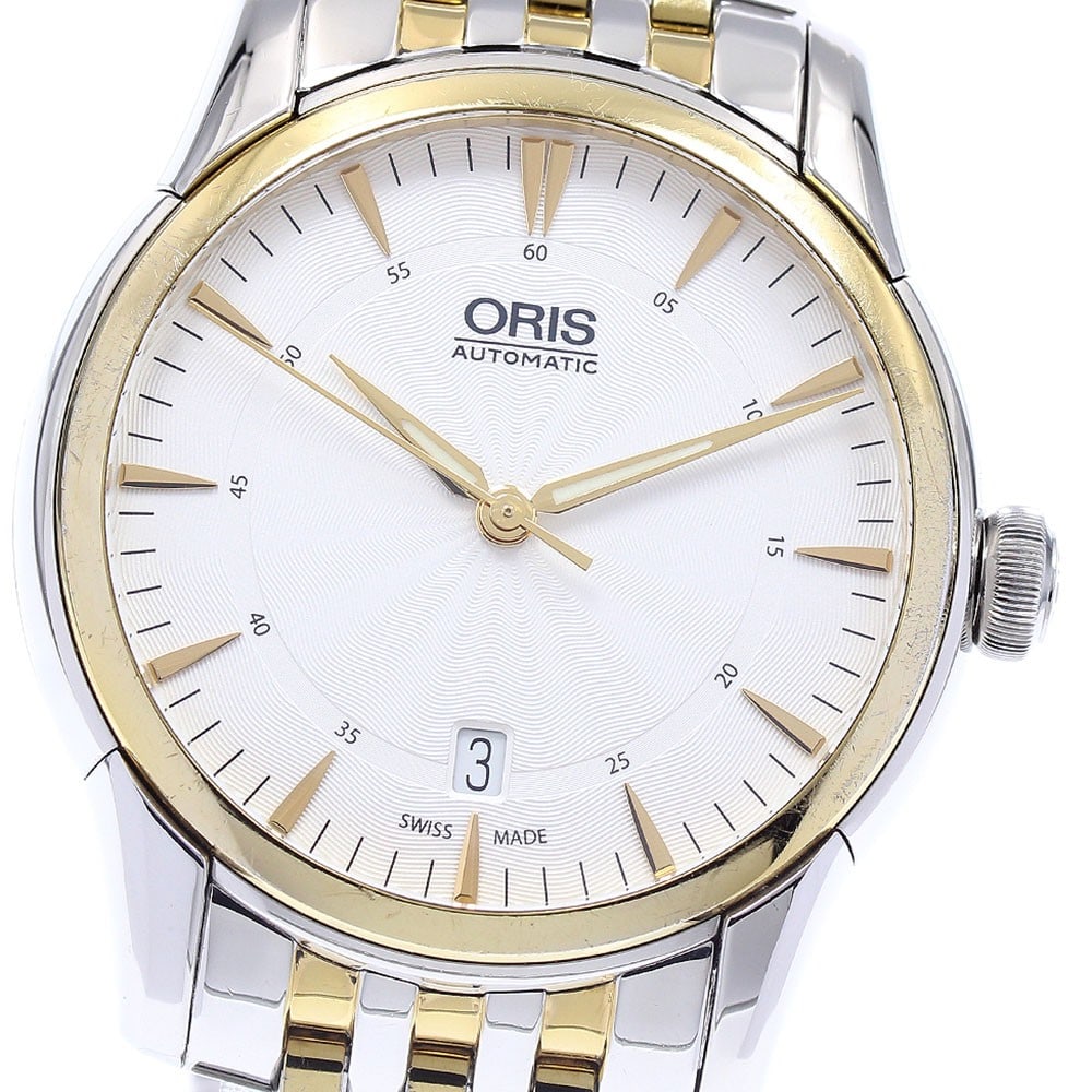 ORIS Artelier 7670 Automatic Date Men's Wristwatch: ORIS Artelier 7670 Automatic Date Men's Wristwatch This ORIS Artelier Date men's wristwatch features a stainless steel case and bracelet with a silver dial. The watch is powered by an automatic moveme