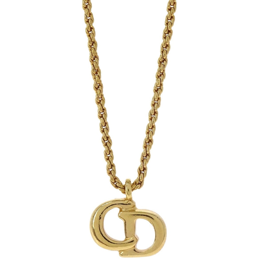Dior Gold Plated Pendant Necklace Vintage Charm: Dior Gold Plated Pendant Necklace Vintage Charm Vintage Christian Dior gold-tone pendant necklace with a charm-style pendant. The necklace is gold plated and presented in great overall condition with 