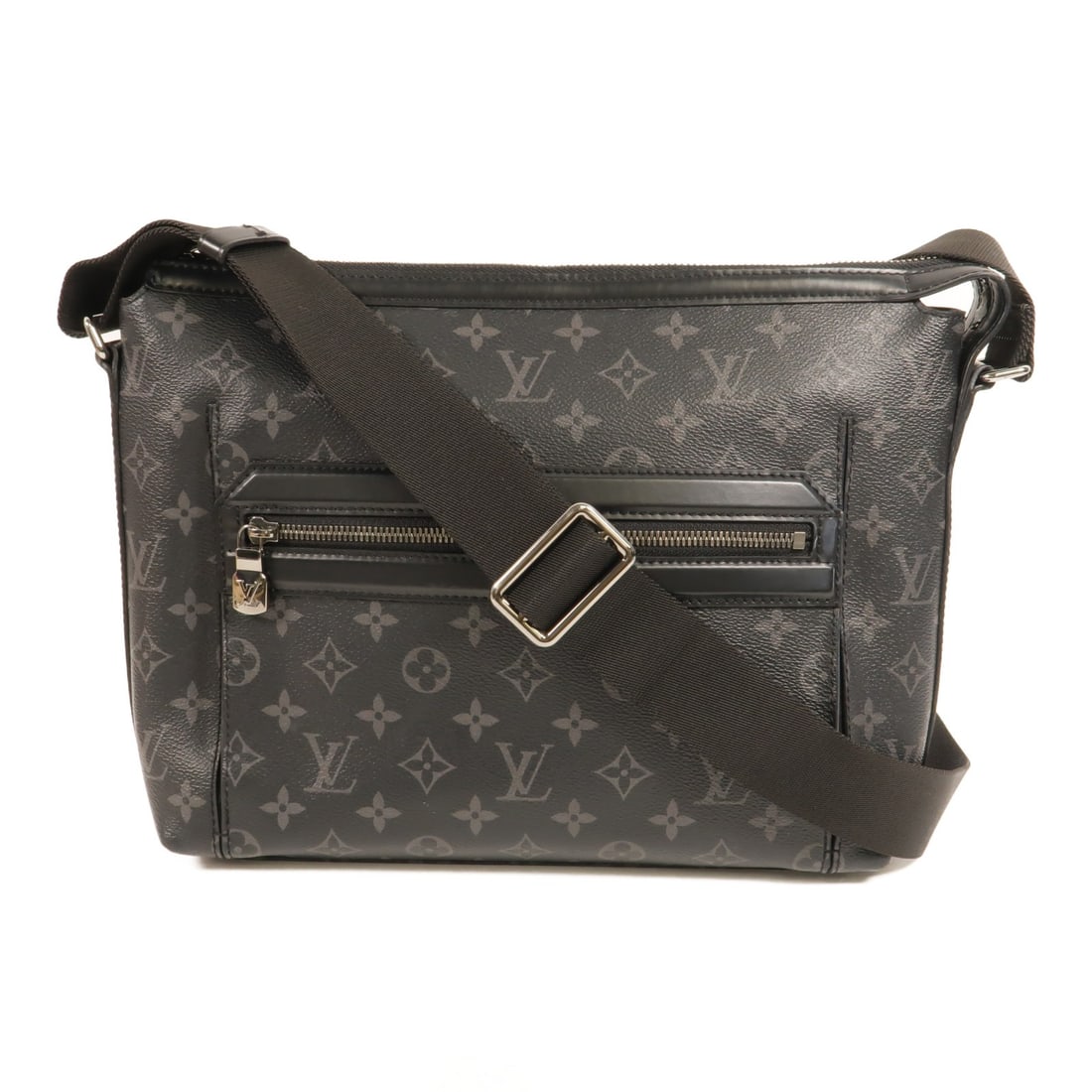 Louis Vuitton M44223 Odyssey PM Messenger Bag Monogram Eclipse Black: Louis Vuitton M44223 Odyssey PM Messenger Bag Monogram Eclipse Black A Louis Vuitton LV Odyssey Messenger PM shoulder bag in BlackxBlack, model M44223. It is made from Monogram eclipse x PVC coated ca