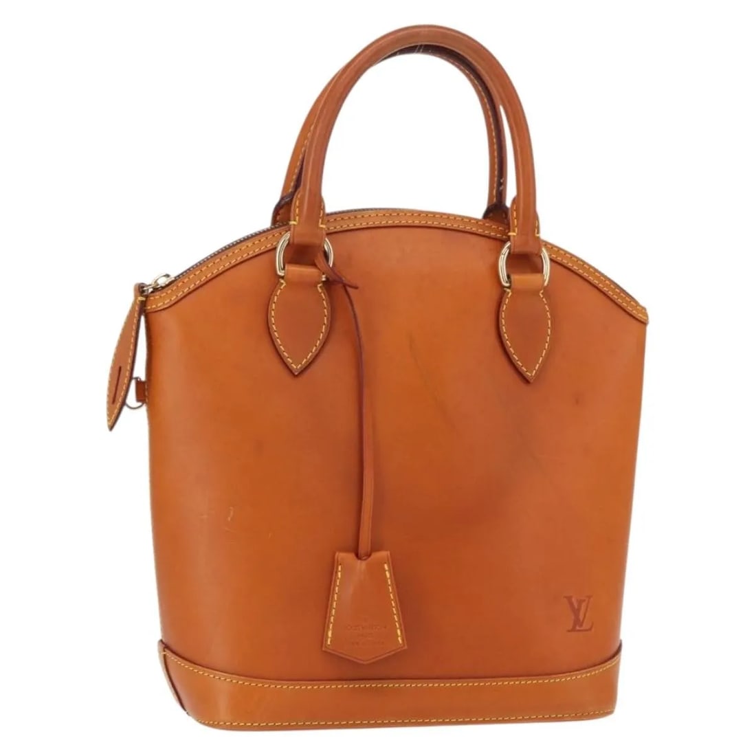 Brown Leather Handbag Louis Vuitton Lockit: Brown Leather Handbag Louis Vuitton Lockit This Louis Vuitton Lockit handbag is crafted from brown leather and features a classic design for women. The bag shows some signs of previous use, including 