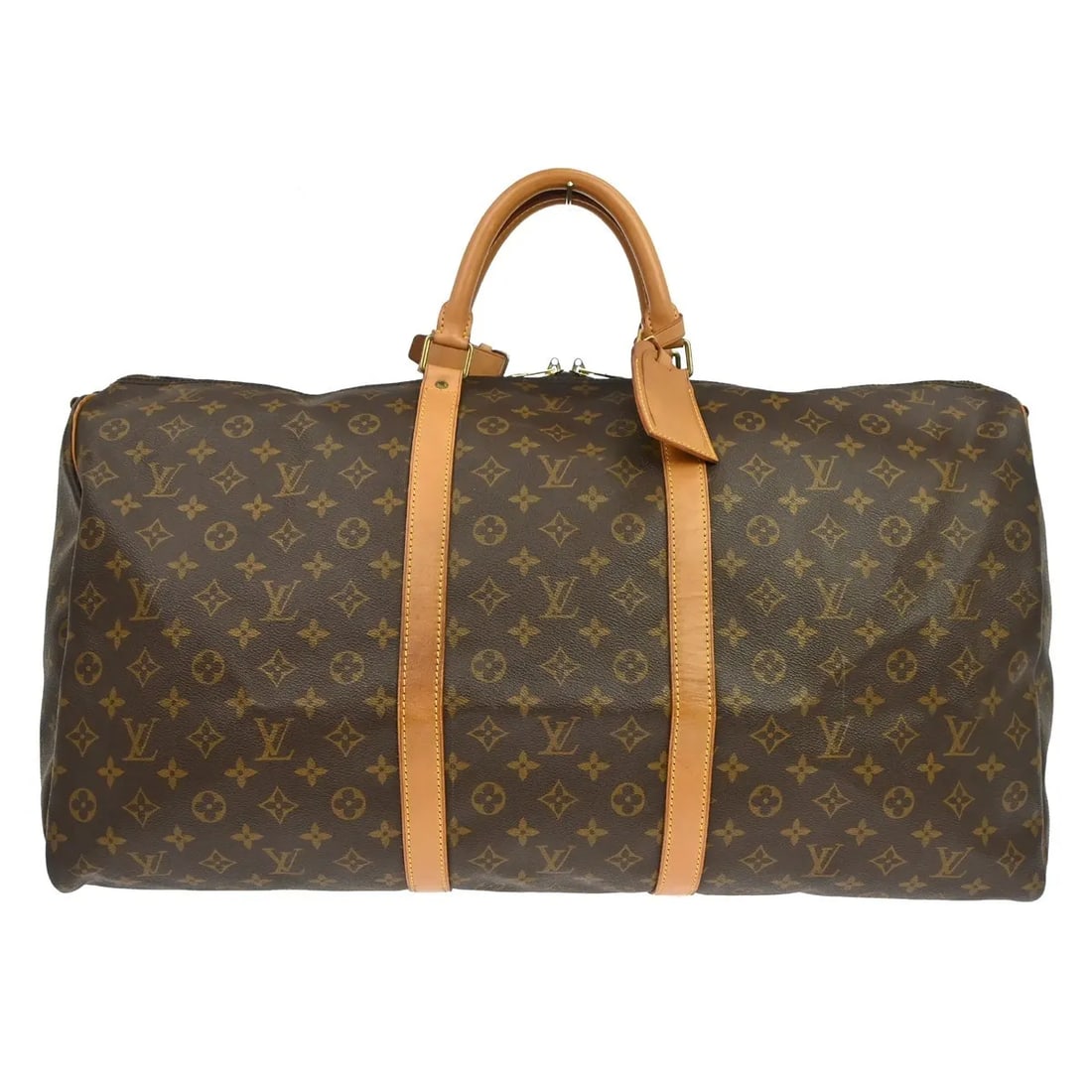 Louis Vuitton Keepall Bandouliere canvas travel bag brown: Louis Vuitton Keepall Bandouliere canvas travel bag brown Louis Vuitton Keepall Bandouliere Monogram travel bag in brown canvas with leather trim. This unisex piece is made in France and is presented 