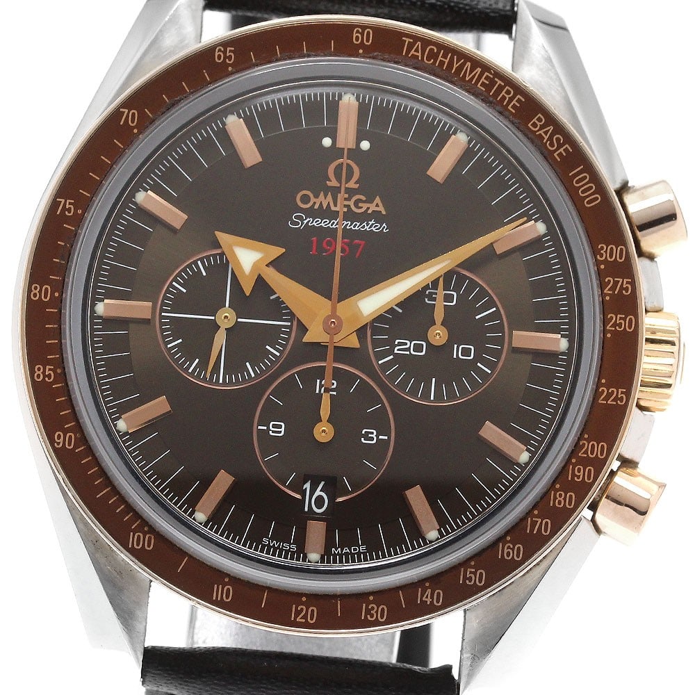 OMEGA Speedmaster Broad Arrow 1957 Date Co-Axial Watch 321.93.42.50.13.001: OMEGA Speedmaster Broad Arrow 1957 Date Co-Axial Watch 321.93.42.50.13.001 OMEGA Speedmaster Broad Arrow 1957 Date Co-Axial men's wristwatch, pre-owned and made in Switzerland. It features a stainless