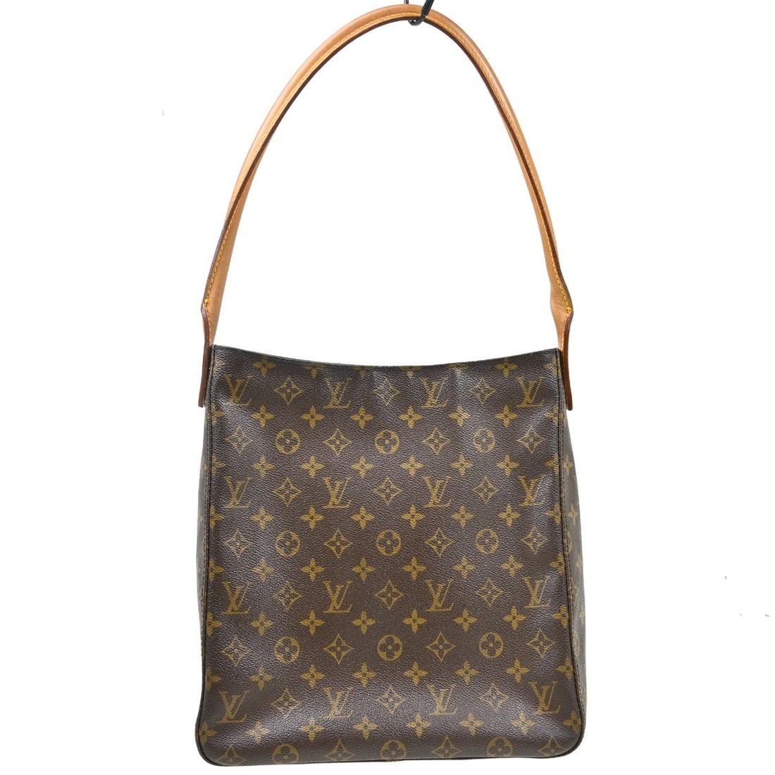 Louis Vuitton Looping GM Monogram Shoulder Bag M51145 Brown: Louis Vuitton Looping GM Monogram Shoulder Bag M51145 Brown Vintage Louis Vuitton Looping GM shoulder bag in Monogram canvas with leather trim and a beige leather strap. This women's shoulder bag feat