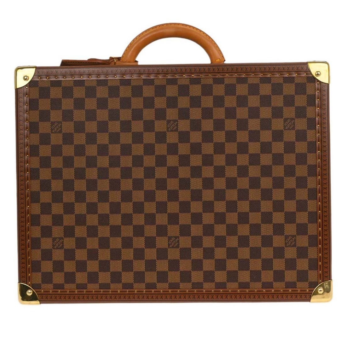 Louis Vuitton Damier Cotteville 45 Trunk Case with Keys and Dust Bag: Louis Vuitton Damier Cotteville 45 Trunk Case with Keys and Dust Bag Louis Vuitton Cotteville 45 trunk luggage suitcase handbag in Damier canvas with leather trim and an Ebene brown colorway. Made in 