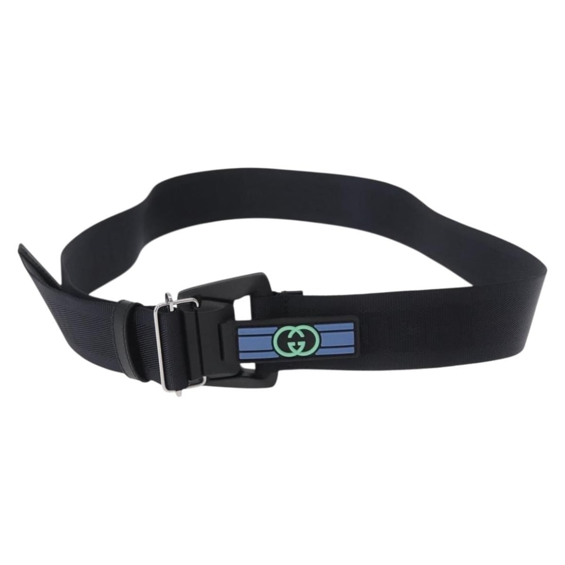 Black Nylon Belt Gucci 778889 with Dust Bag: Black Nylon Belt Gucci 778889 with Dust Bag A Gucci belt in black nylon, made in Italy. It comes with a dust bag and is described as being in excellent condition, with no remarkable scratches and no o