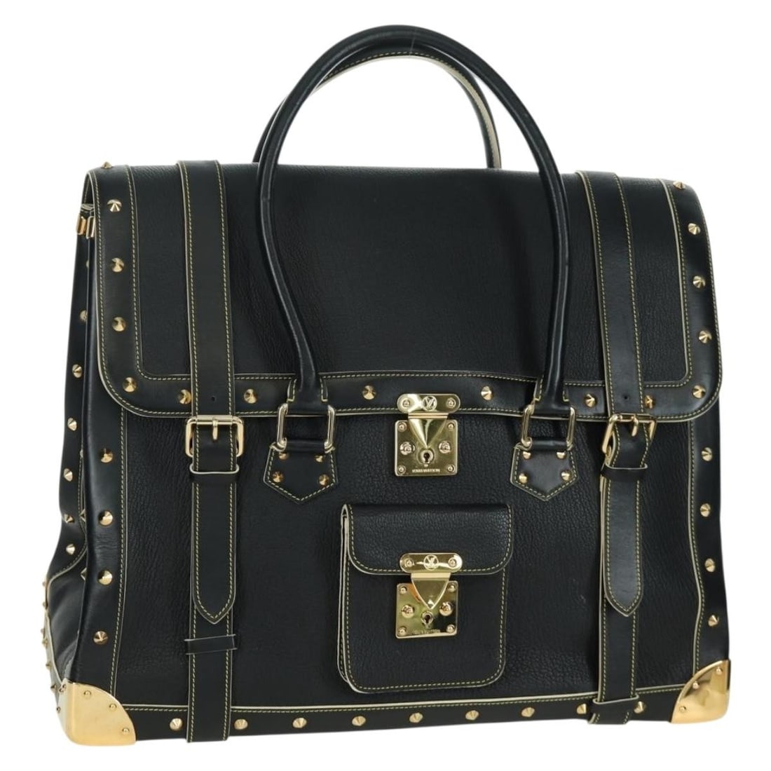 Black Leather Suhali Extravagan Handbag by Louis Vuitton for Women: Black Leather Suhali Extravagan Handbag by Louis Vuitton for Women This Louis Vuitton Suhali Extravagan handbag features a black leather exterior and is designed for women. The bag offers a spacious i