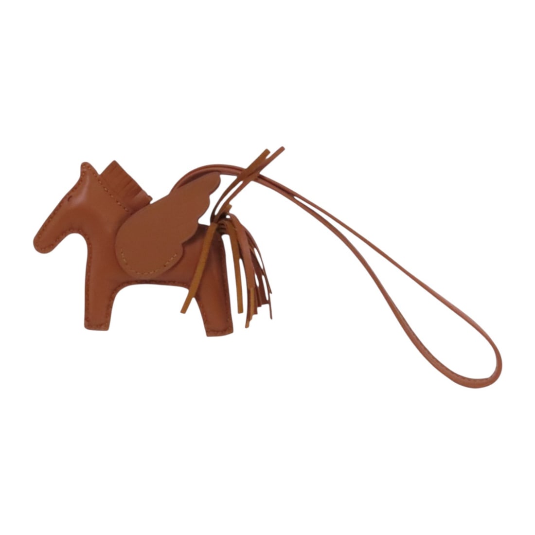 Hermes Rodeo Pegase Calfskin Charm Brown Gold France (1 of 10)