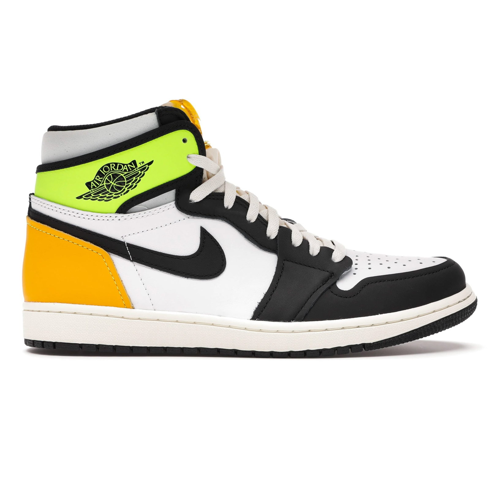 Jordan 1 Retro High Sneaker White Black Volt Gold Size 11 M 12.5 W (1 of 1)
