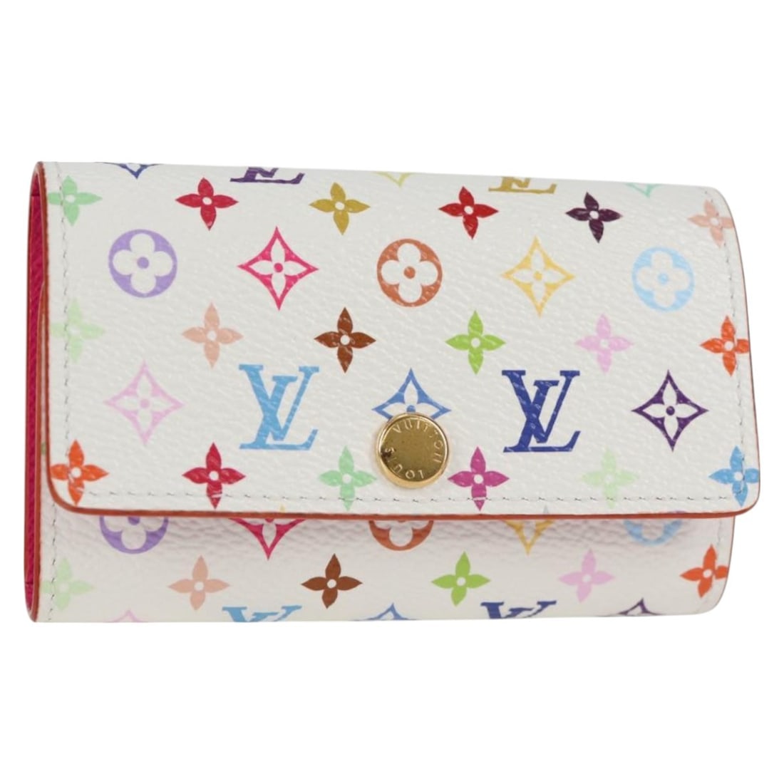 Louis Vuitton Multicolor M14092 Key Case White Auth France: Louis Vuitton Multicolor M14092 Key Case White Auth France This LOUIS VUITTON Multicolor LV x TM Multicles6 Key Case is a stylish and functional accessory crafted from Monogram Multicolor Canvas in a 