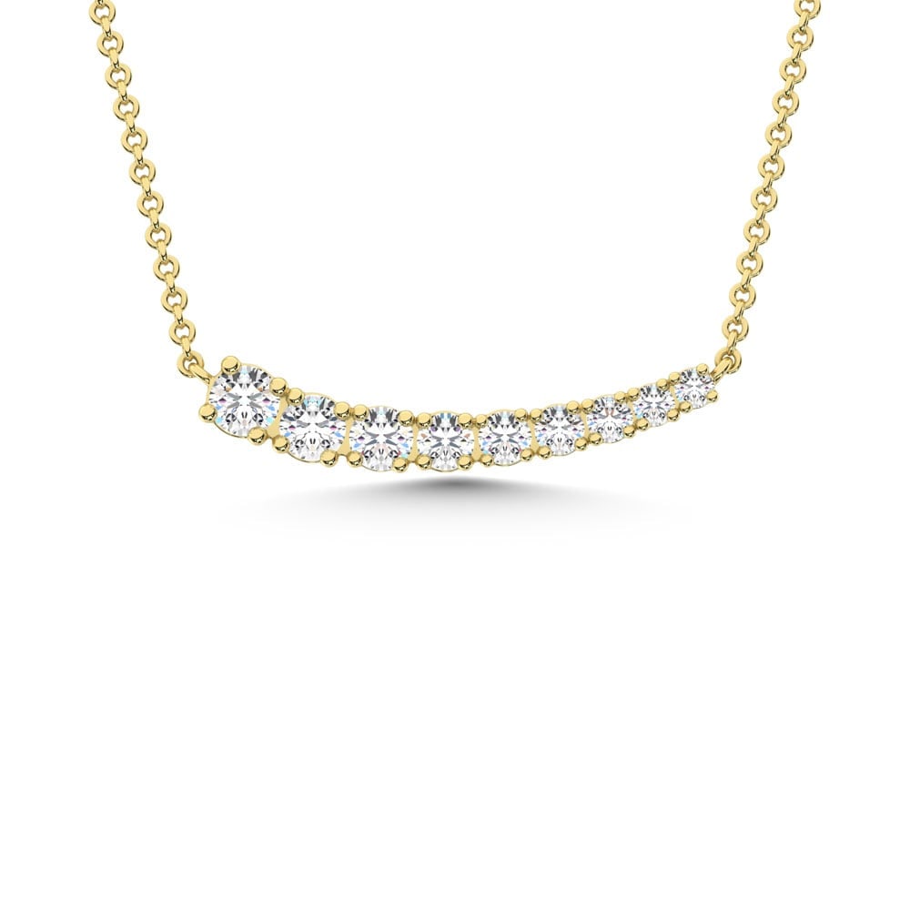 14K Yellow Gold 1/2 Ct.Tw. Diamond Fashion Necklace: 14K Yellow Gold 1/2 Ct.Tw. Diamond Fashion Necklace 14k Yellow Gold Unless otherwise specified, pendants that include a chain are paired with our standard 18-inch length. We are pleased to offer compl
