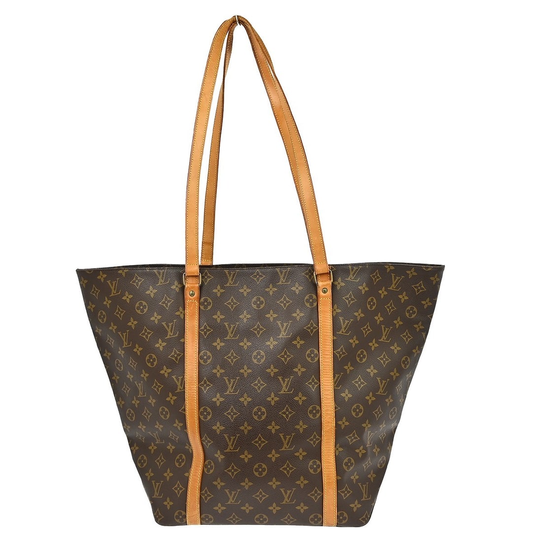 Louis Vuitton Sac Shopping GM Monogram Shoulder Tote M51110: Louis Vuitton Sac Shopping GM Monogram Shoulder Tote M51110 Vintage Louis Vuitton Sac Shopping GM shoulder bag in Monogram canvas and leather. This open-top tote features double handles, logo accents,