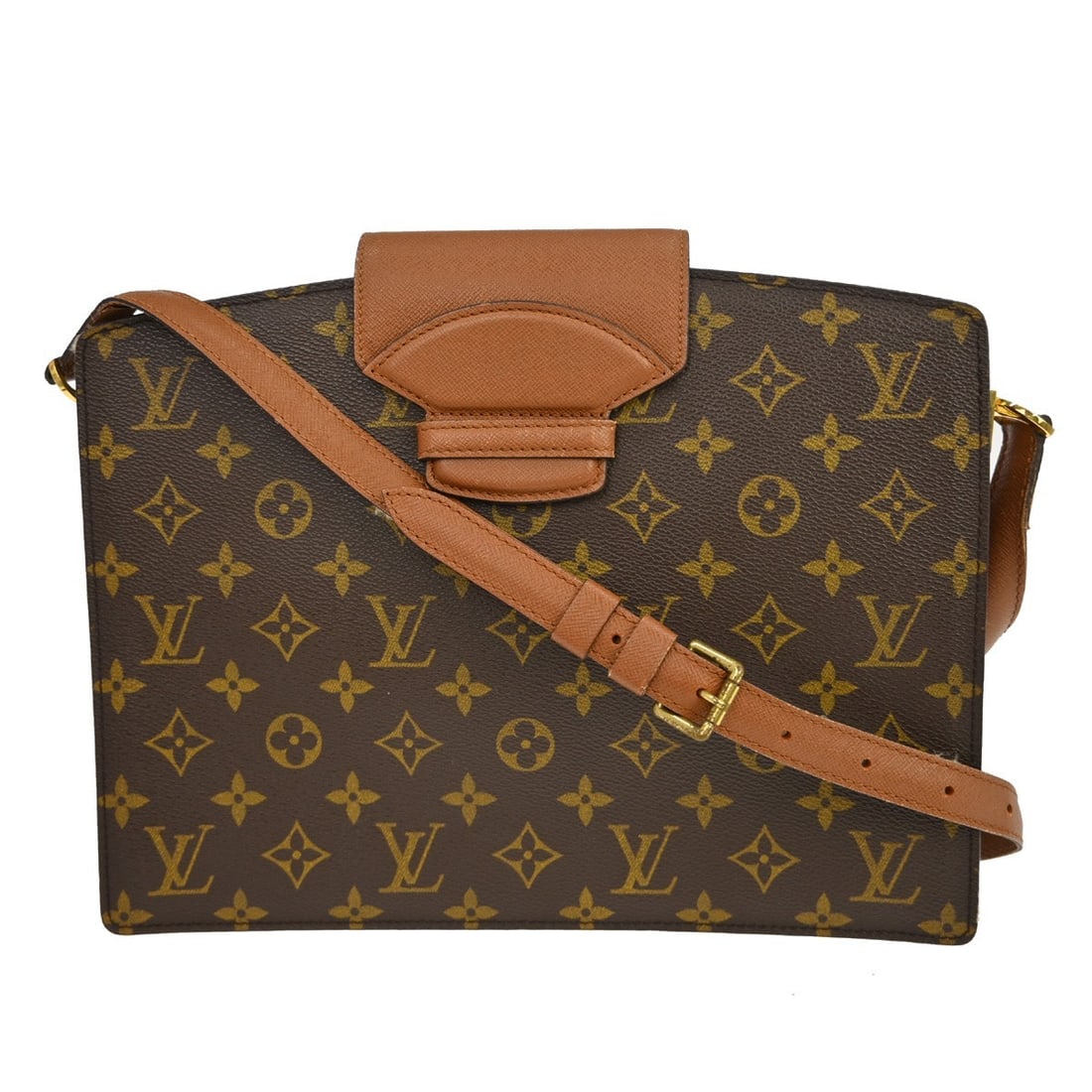 Louis Vuitton Courcelles Monogram Crossbody Shoulder Bag M51375: Louis Vuitton Courcelles Monogram Crossbody Shoulder Bag M51375 Vintage Louis Vuitton Courcelles shoulder bag in Monogram canvas with leather trim and a brown interior. This women's bag features an ad