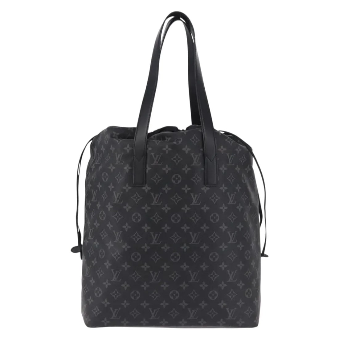Louis Vuitton Cabas Light Drawstring Monogram Eclipse Canvas Bag: Louis Vuitton Cabas Light Drawstring Monogram Eclipse Canvas Bag Louis Vuitton Cabas Light Drawstring bag in Monogram Eclipse canvas, presented in black and designed as a unisex style. It measures 35 