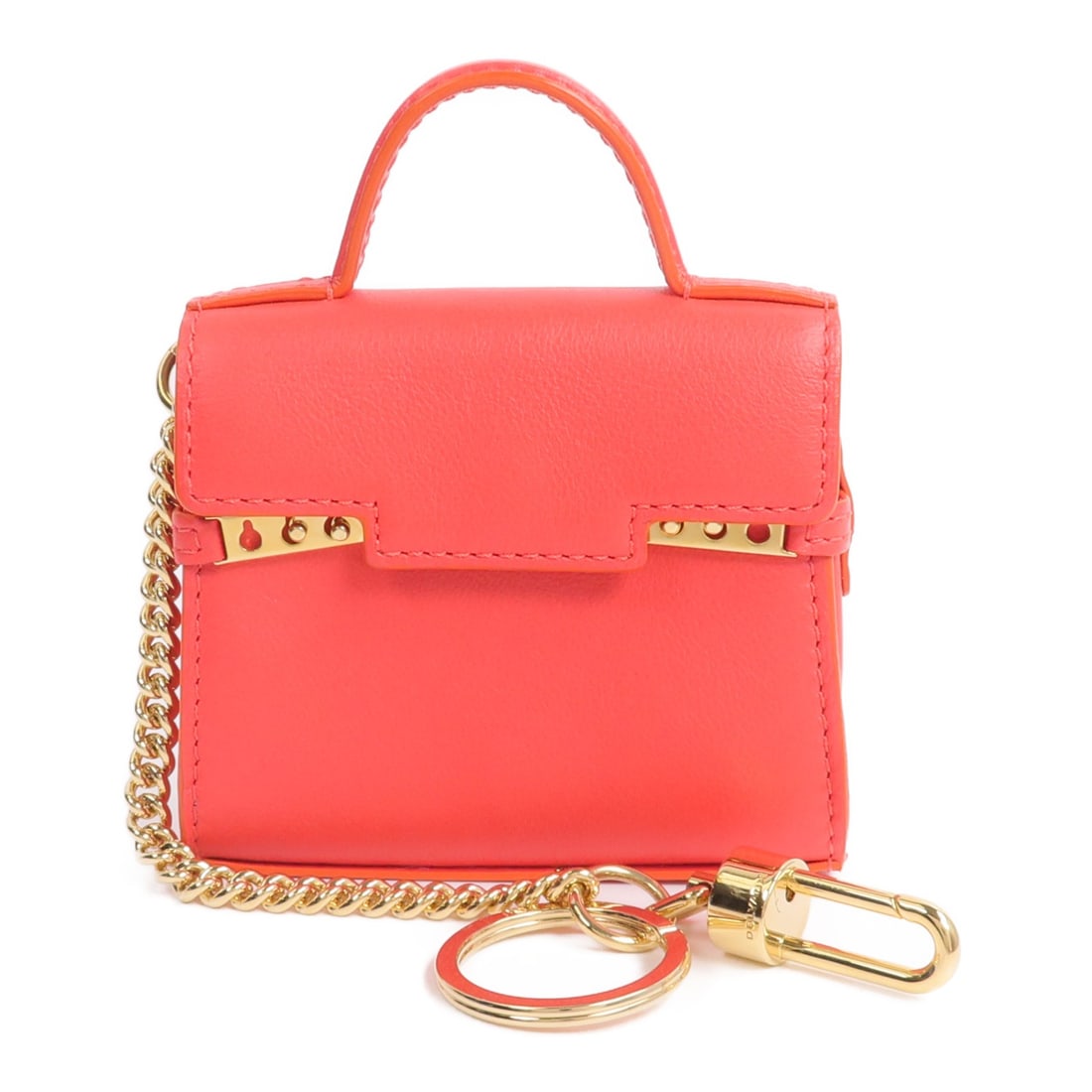 DELVAUX Tempete Bag Charm Red Calfskin with GHW (1 of 14)
