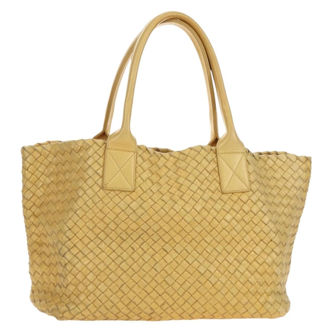 Bottega Veneta Intrecciato 141498 Cabas PM Leather Handbag Gold: Bottega Veneta Intrecciato 141498 Cabas PM Leather Handbag Gold Bottega Veneta Intrecciato Cabas PM hand bag in leather with a gold exterior color. Made in Italy, this women's bag measures approximate