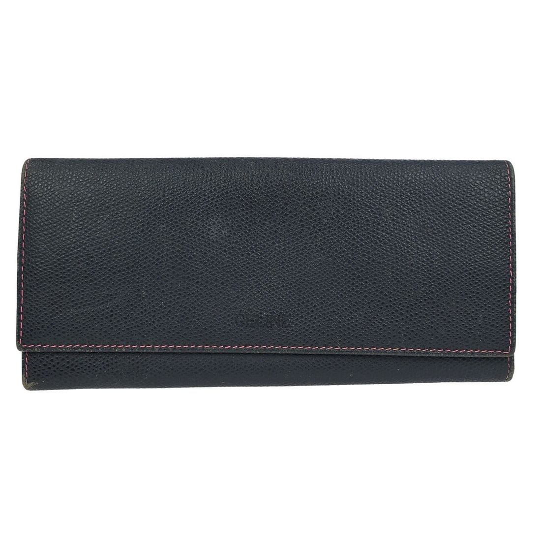 CELINE P-05-2 Navy Leather Wallet Made in Italy: CELINE P-05-2 Navy Leather Wallet Made in Italy Celine women's wallet in navy leather with logo accent. Made in Italy, this wallet features an exterior pocket along with organized interior storage inc