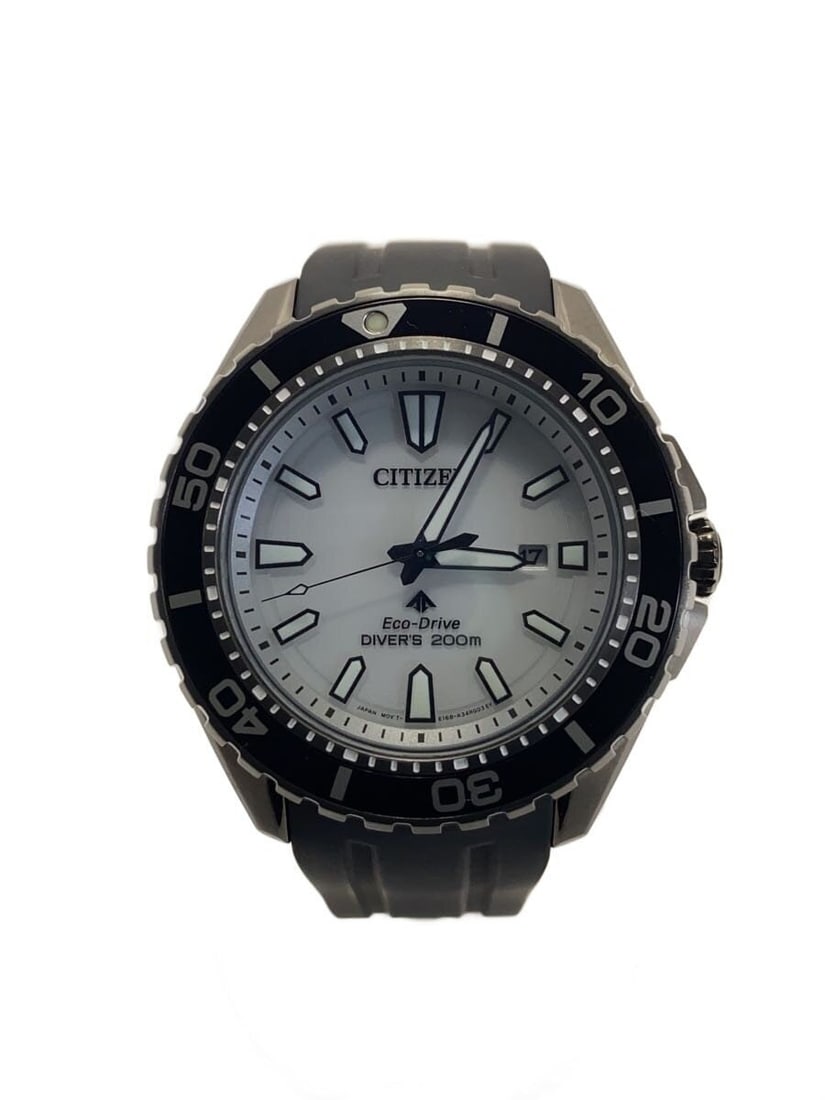 Citizen Promaster Men's White Wristwatch E168-003FR09: Citizen Promaster Men's White Wristwatch E168-003FR09 This CITIZEN PROMASTER E168-003FR09 men's wristwatch features a white dial and is designed for everyday wear. Made in Japan, it is in slightly use