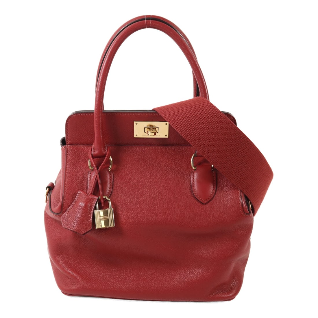 Hermes Tool Box 20 Evercolor Calfskin 2 Way Bag Rouge Grenade GHW (1 of 16)