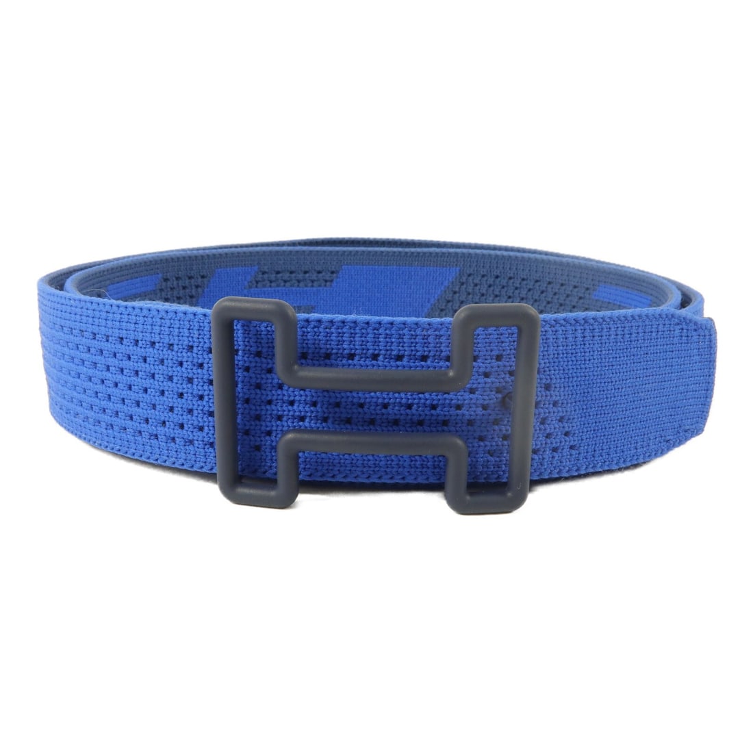 Hermes Tonight Women's Nylon Belt Blue Made in France: Hermes Tonight Women's Nylon Belt Blue Made in France A Hermes Tonight knit belt in blue nylon, designed for women in a regular size. It is made in France and presented in Very Good condition. Accesso
