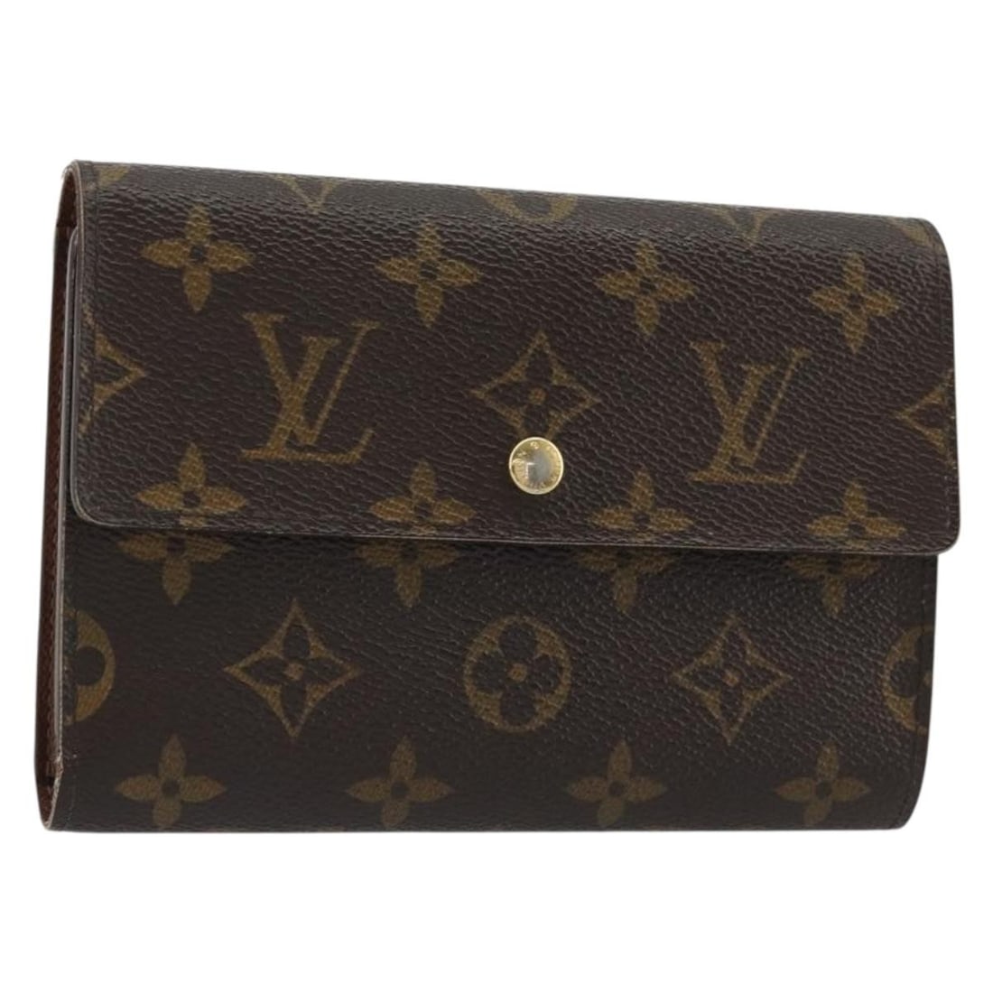 Louis Vuitton M61202 Monogram Canvas Womens Wallet France: Louis Vuitton M61202 Monogram Canvas Womens Wallet France Louis Vuitton Monogram Porte Tresor Etui Papie Wallet, style M61202, made in France. It is crafted from Monogram Canvas in the Monogram color 