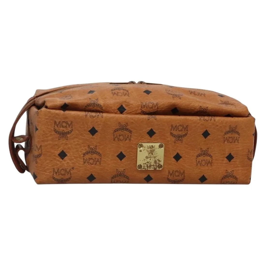 MCM Visetos Brown PVC Pouch 29cm x 9cm x 16cm: MCM Visetos Brown PVC Pouch 29cm x 9cm x 16cm This MCM Visetos pouch is crafted from durable PVC material in a brown color, designed for female use. It features a compact design with dimensions of 29c