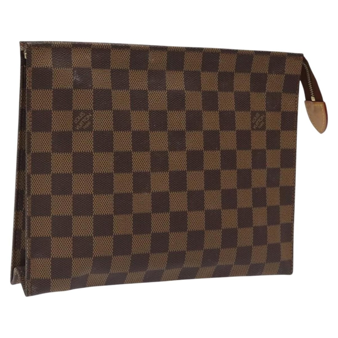 Louis Vuitton Damier Ebene Poche Toilette 26 Pouch N47543 Made in France: Louis Vuitton Damier Ebene Poche Toilette 26 Pouch N47543 Made in France This Louis Vuitton Damier Ebene Poche Toilette 26 Pouch is a stylish and functional accessory, crafted from durable Damier Eben