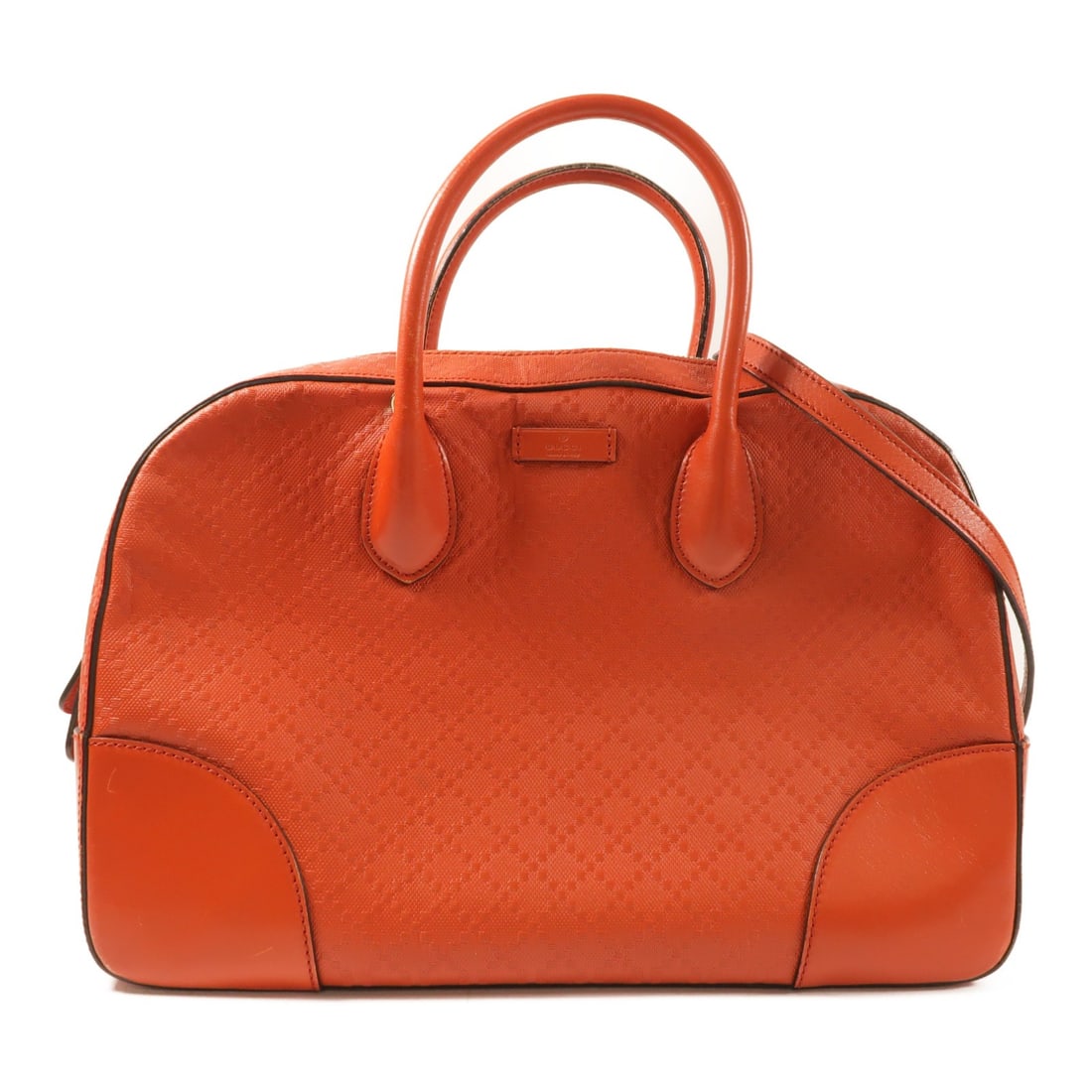 Gucci 354332 GG calfskin shoulder bag with strap orange: Gucci 354332 GG calfskin shoulder bag with strap orange A Gucci 2-way shoulder bag in orange calfskin leather with silver-tone hardware. It features a handle and a shoulder strap, along with multiple 