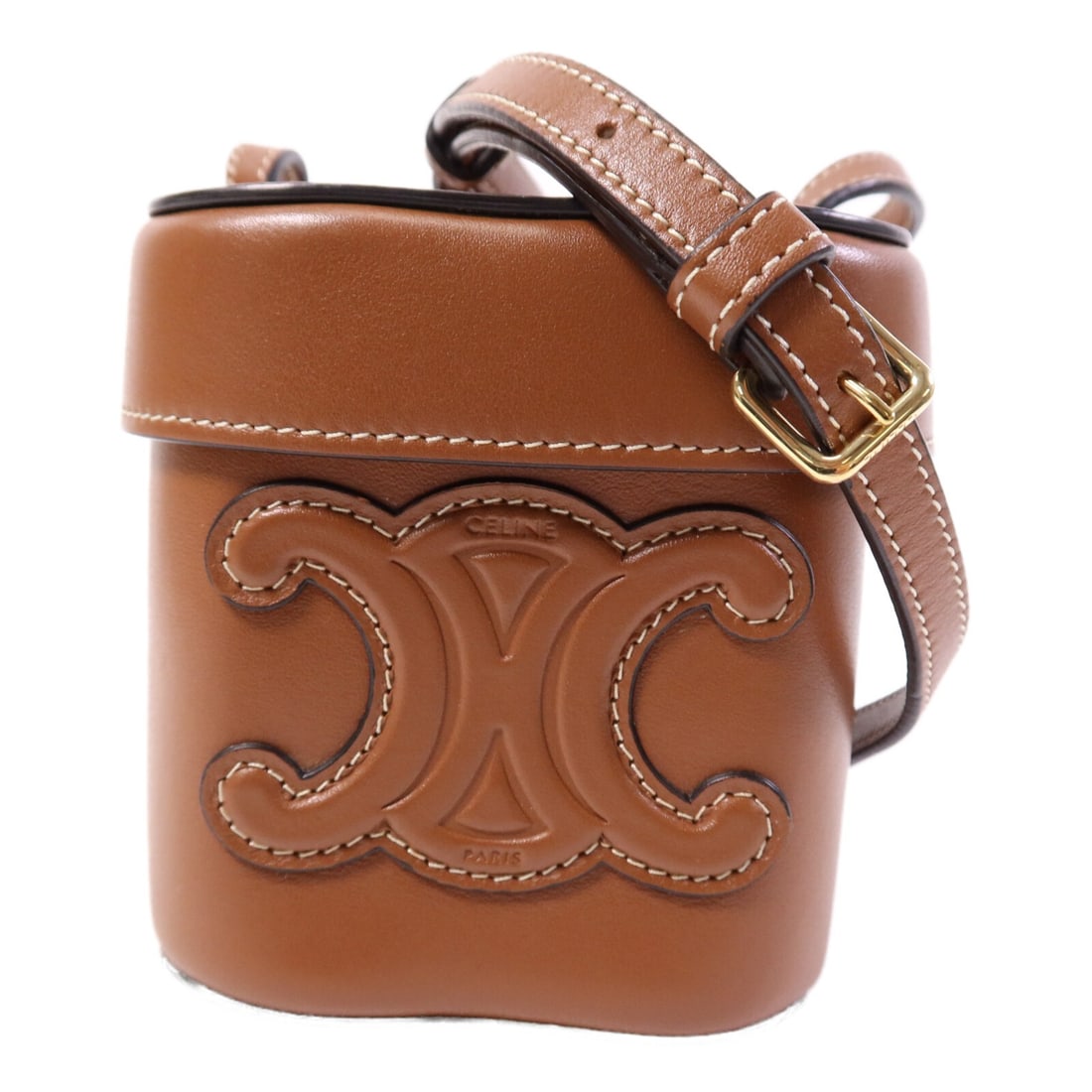 CELINE Small Box Cuir Shoulder Bag Brown Calfskin Leather: CELINE Small Box Cuir Shoulder Bag Brown Calfskin Leather A CELINE Small Box Cuir shoulder bag in brown calfskin leather. This women's regular-size bag is made in Italy, with a country of manufacture 