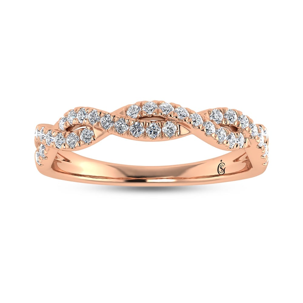 14K Rose Gold Diamond 1/4 Ct.Tw. Fashion Ring: 14K Rose Gold Diamond 1/4 Ct.Tw. Fashion Ring 14k Rose Gold Stone Color: G-h Stone Clarity: Si3 Each ring is presented in standard size 6.5. Complimentary resizing is available between sizes 510 (in 1