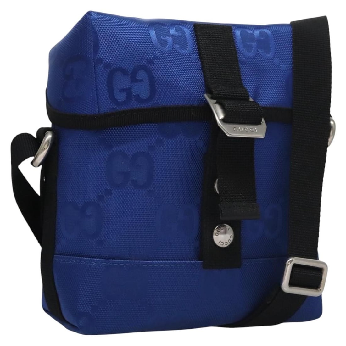 Gucci 643858 Blue GG Canvas Womens Shoulder Bag: Gucci 643858 Blue GG Canvas Womens Shoulder Bag Gucci shoulder bag in blue GG canvas with an adjustable shoulder strap. Includes a dust bag and item box. Condition is rated A: excellent, with slight l