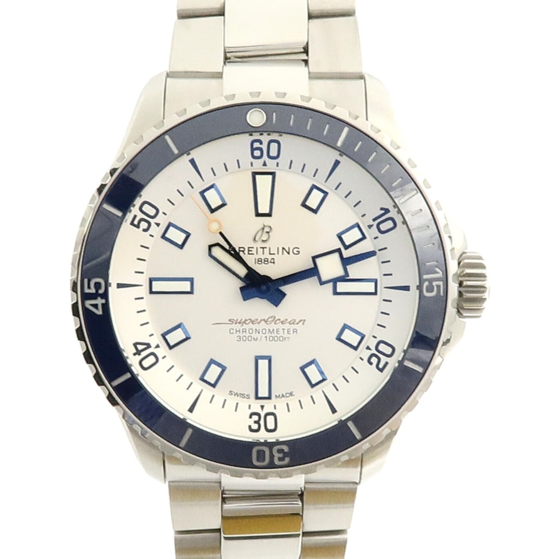 Breitling A17375 SuperOcean automatic stainless steel men's watch white: Breitling A17375 SuperOcean automatic stainless steel men's watch white Breitling SuperOcean Automatic watch, model A17375, designed for men and crafted in stainless steel with a white color finish. I