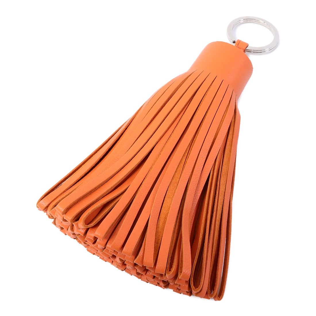 Hermes Carmen GM Orange Milo Lambskin Charm with Box: Hermes Carmen GM Orange Milo Lambskin Charm with Box Hermes Carmen GM charm in orange lambskin (sheep leather) and Milo leather. This women's regular-size charm was made in France and comes with a sto