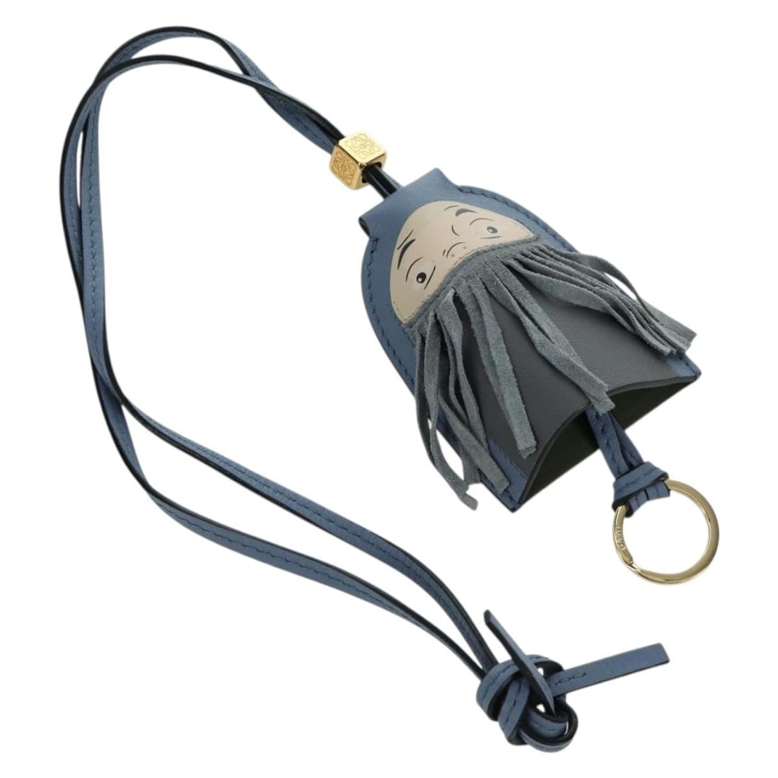 LOEWE Markl Light Blue Leather Bag Charm Howl's Moving Castle: LOEWE Markl Light Blue Leather Bag Charm Howl's Moving Castle LOEWE x Studio Ghibli Howl's Moving Castle Markl bag charm in light blue leather. Made in Spain, it comes with a dust bag and is described