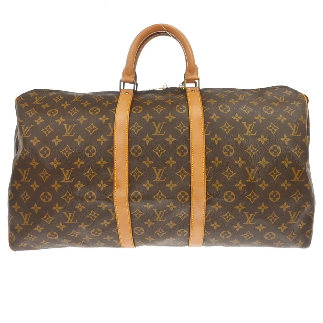 Louis Vuitton Keepall Monogram Canvas Travel Duffel 55cm: Louis Vuitton Keepall Monogram Canvas Travel Duffel 55cm This Louis Vuitton Keepall Bag features the iconic monogram canvas in a classic brown color. Designed for unisex use, it offers ample space wit
