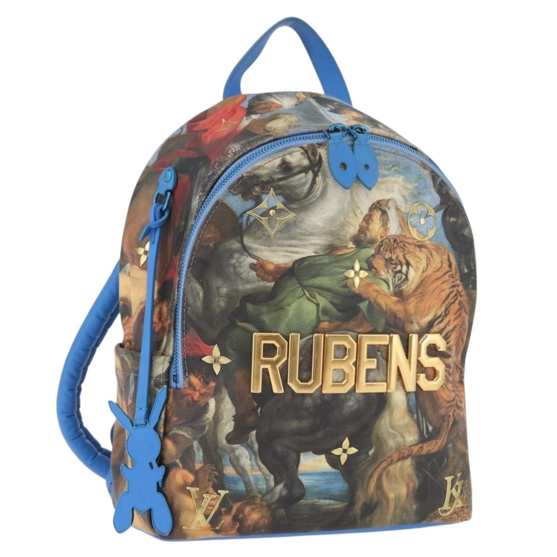 Louis Vuitton M43335 Palm Springs Backpack Masters Collection Rubens Blue: Louis Vuitton M43335 Palm Springs Backpack Masters Collection Rubens Blue Louis Vuitton Masters Collection Rubens Palm Springs backpack in blue PVC leather, made in France. It comes with a dust bag an