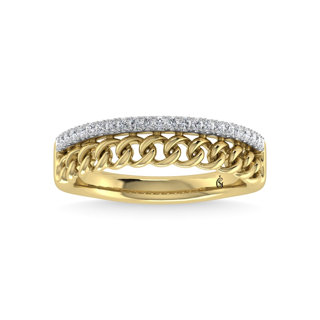 14K Yellow Gold Diamond 1/8 Ct.Tw. Fashion Ring (1 of 4)