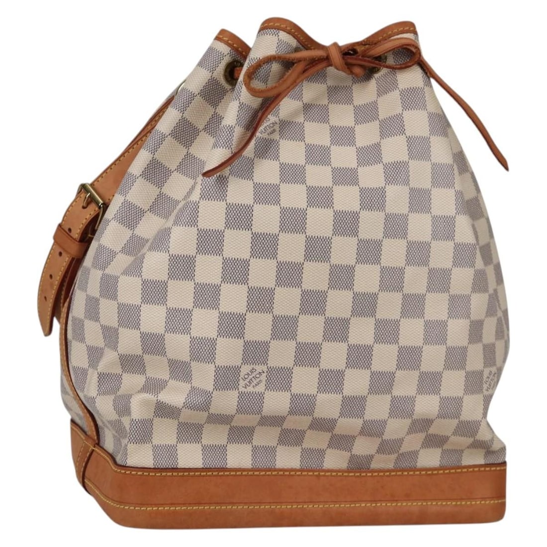 Louis Vuitton N42222 Noe Shoulder Bag Damier Azur Canvas: Louis Vuitton N42222 Noe Shoulder Bag Damier Azur Canvas Louis Vuitton Damier Azur Noe shoulder bag in Damier Azur canvas, made in France. It comes with a dust bag and has a very good AB condition rat