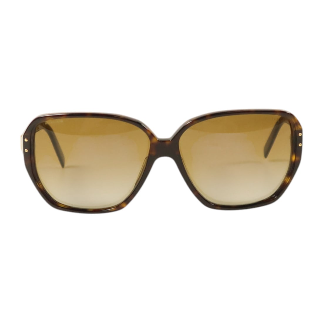 PRADA SPR16M Womens Oversized Sunglasses Black Brown PVC (1 of 8)