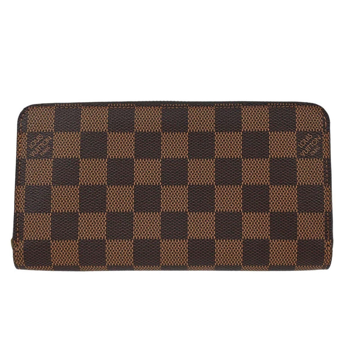 Louis Vuitton N60015 Damier zip around wallet brown: Louis Vuitton N60015 Damier zip around wallet brown Louis Vuitton Damier Zippy Wallet N60015 in brown Damier canvas and leather with a zip-around design and logo accents. The wallet features a checked