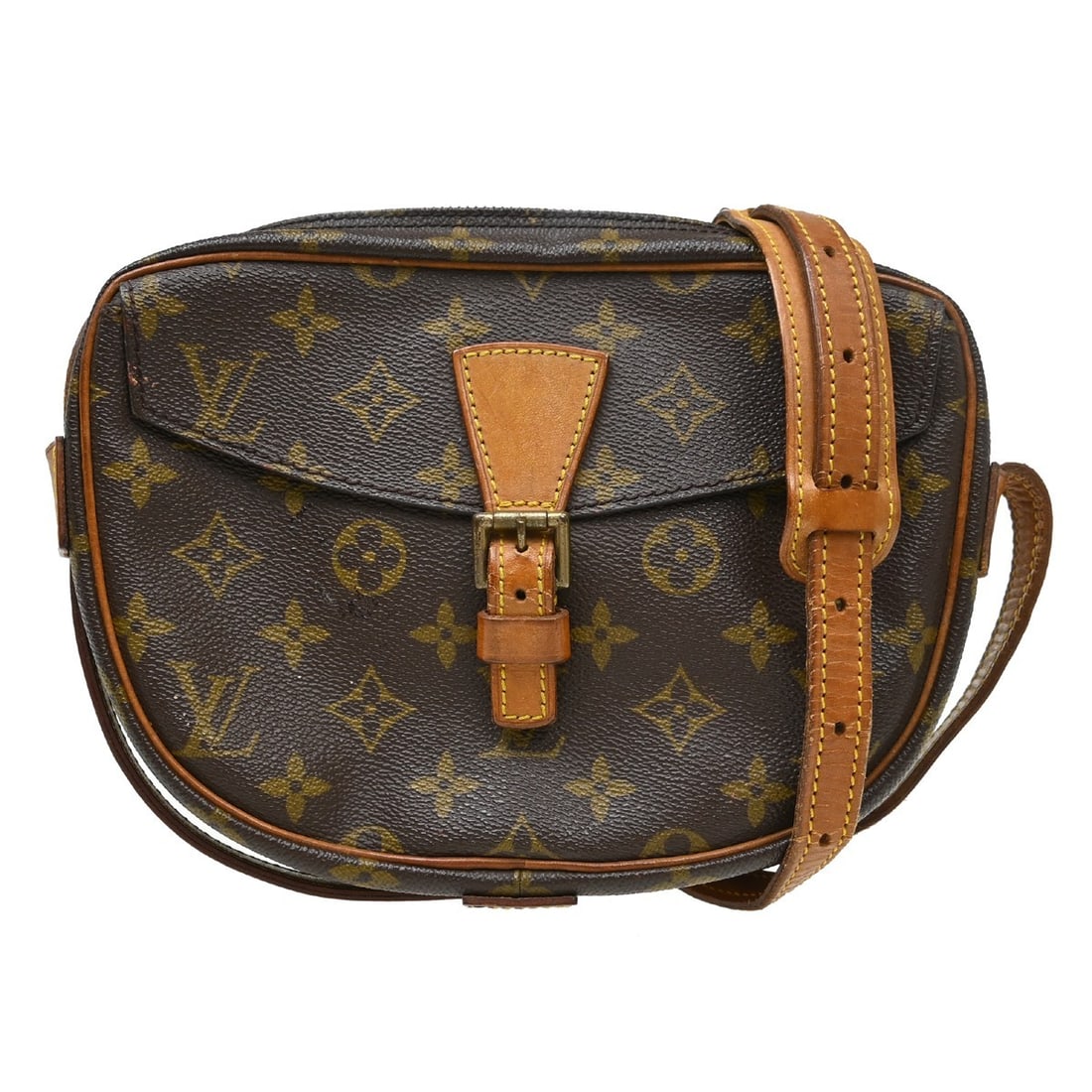 Louis Vuitton Jeune Fille PM Monogram Canvas Crossbody Bag M51227: Louis Vuitton Jeune Fille PM Monogram Canvas Crossbody Bag M51227 Vintage Louis Vuitton Jeune Fille PM shoulder bag in Monogram canvas with leather details. It features a zip closure, crossbody strap,