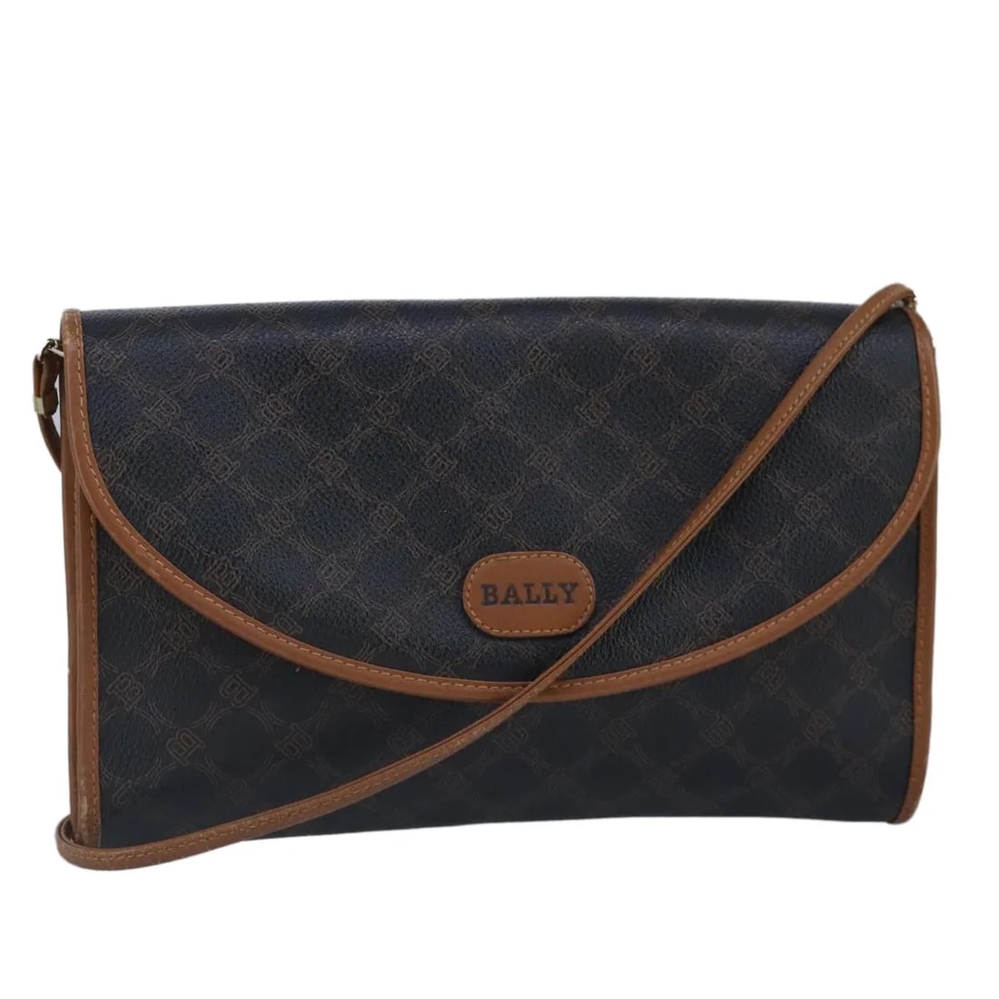 Bally Vintage Black Leather Shoulder Bag Italy (1 of 18)