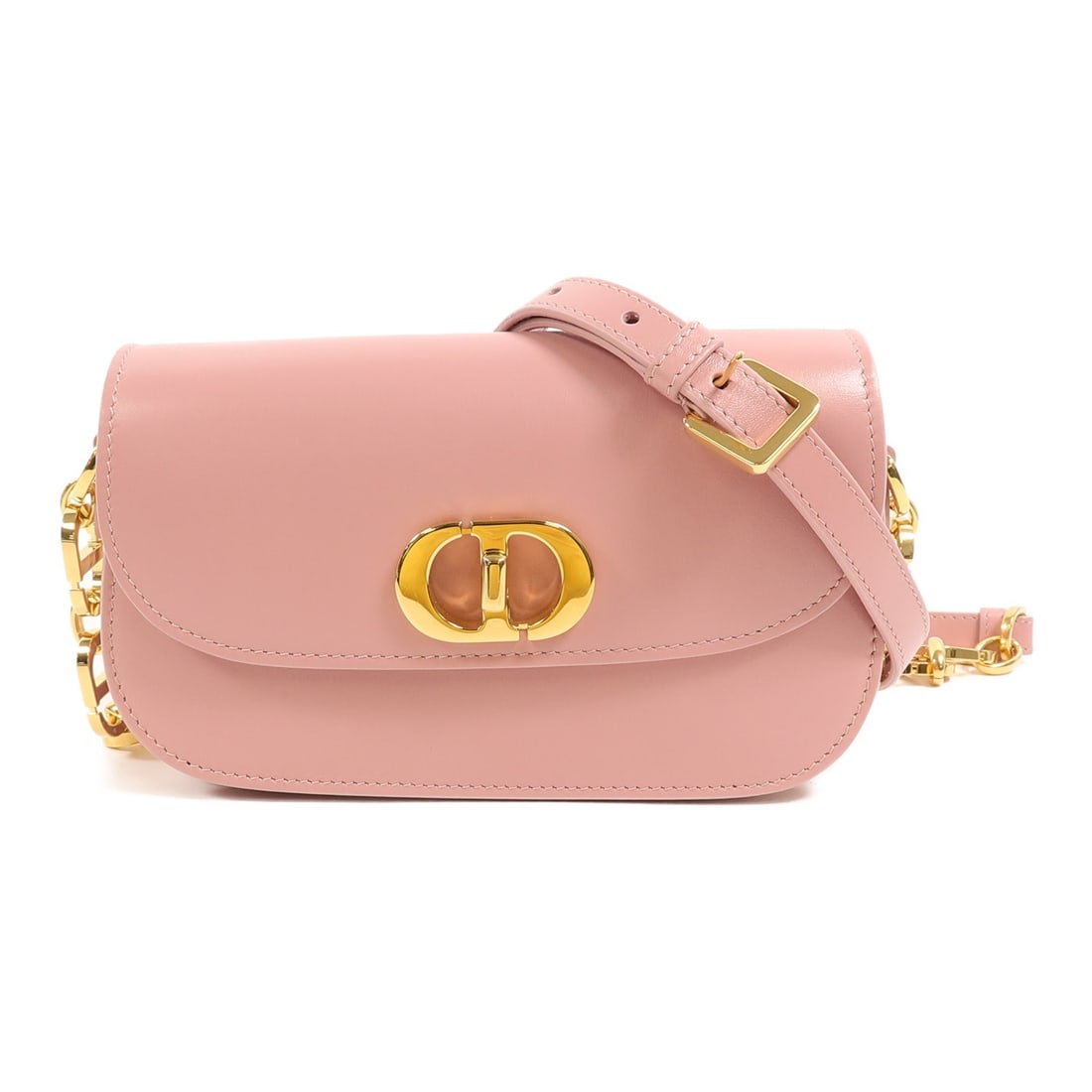 Dior 30 Montaigne Avenue pink calfskin chain shoulder bag CD GHW: Dior 30 Montaigne Avenue pink calfskin chain shoulder bag CD GHW A Christian Dior 30 Montaigne Avenue Chain Shoulder bag in pink calfskin leather with gold-tone hardware. It features a turn lock closu