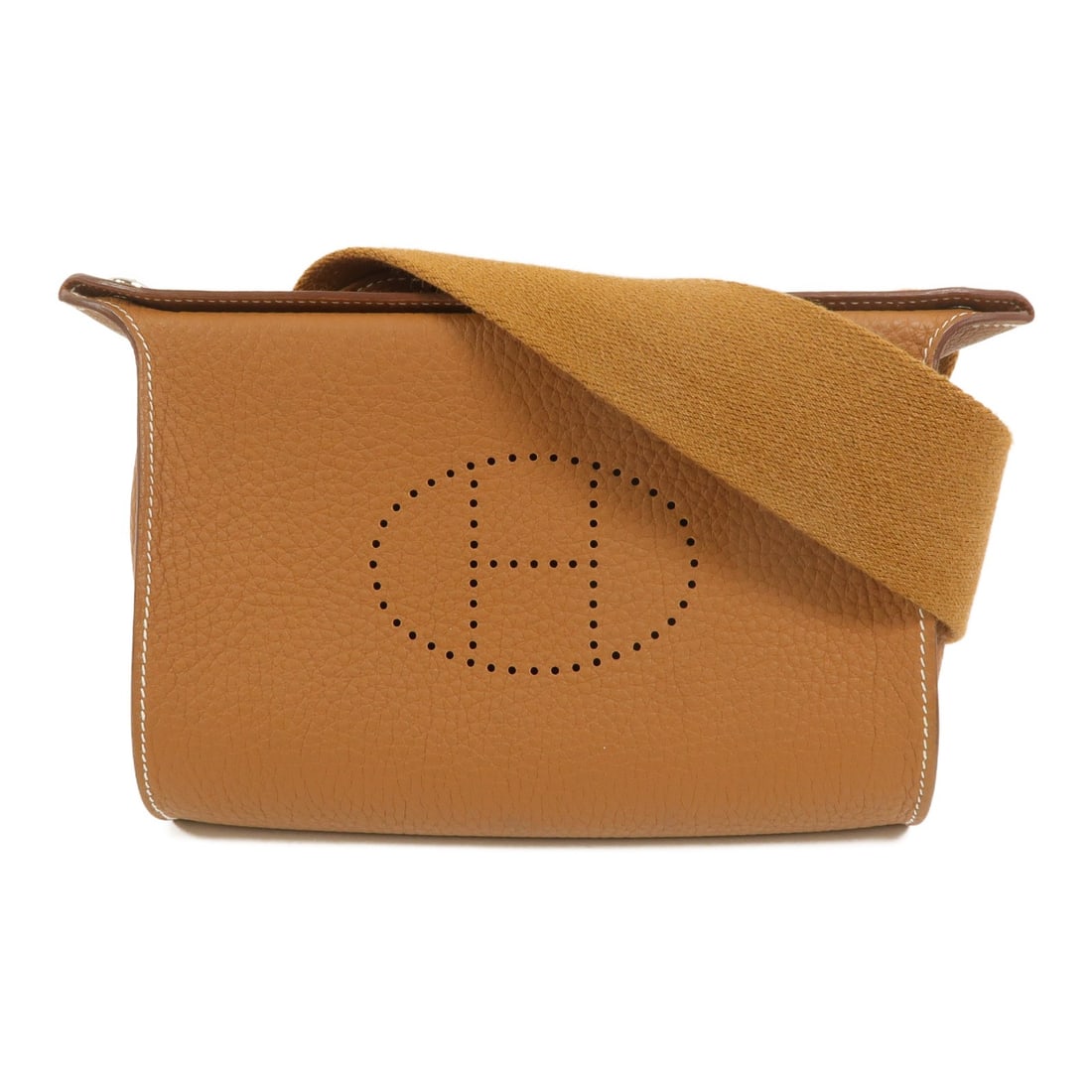 Hermes Videpoches Togo Leather Shoulder Bag Brown Palladium Hardware (1 of 15)