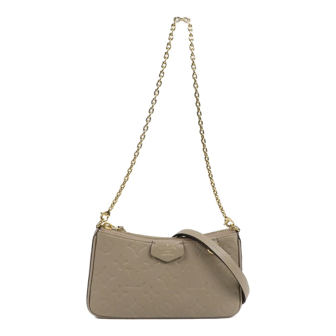 Louis Vuitton M81862 Easy Pouch Shoulder Bag Monogram Empreinte: Louis Vuitton M81862 Easy Pouch Shoulder Bag Monogram Empreinte A Louis Vuitton Easy Pouch On Strap shoulder bag, model M81862, in BeigexTourterelle Beige. It is crafted from Monogram Empreinte and ca